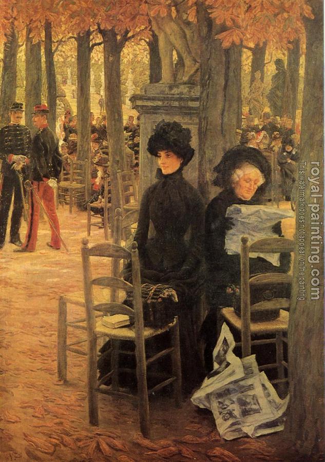 James Tissot : Without a Dowry aka Sunday in the Luxembourg Gardens
